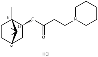 1-Piperidinepropanoic acid, (1S,2R,4S)-1,7,7-trimethylbicyclo[2.2.1]hept-2-yl ester, hydrochloride (1:1) Structure