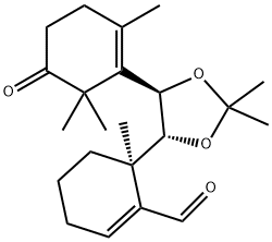 (6R)-6-[(4R,5R)-2,2-Dimethyl-5-(2,6,6-trimethyl-5-oxo-1-cyclohexen-1-yl)-1,3-dioxolan-4-yl]-6-methyl-1-cyclohexene-1-carboxaldehyde Structure