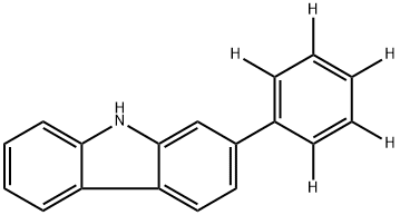 9H-Carbazole, 2-(phenyl-2,3,4,5,6-d5)- Structure