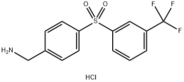 (4-((3-(trifluoromethyl)phenyl)sulfonyl)phenyl)methanamine hydrochloride Structure