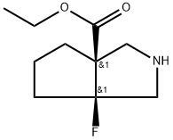 Ethyl (3aR,6aS)-6a-fluorohexahydrocyclopenta[c]pyrrole-3a(1H)-carboxylate Structure