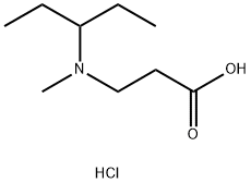 β-Alanine, N-(1-ethylpropyl)-N-methyl-, hydrochloride (1:1) Structure
