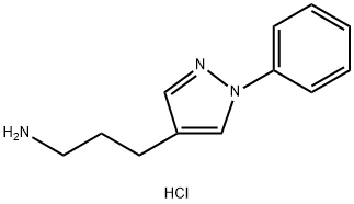 3-(1-phenyl-1H-pyrazol-4-yl)propan-1-amine hydrochloride Structure