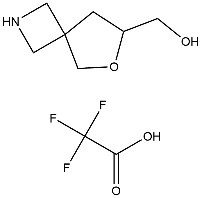 6-Oxa-2-azaspiro[3.4]octane-7-methanol, 2,2,2-trifluoroacetate (1:1) Structure