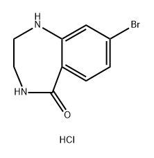 5H-1,4-Benzodiazepin-5-one, 8-bromo-1,2,3,4-tetrahydro-, hydrochloride (1:1) Structure