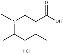 β-Alanine, N-methyl-N-(1-methylbutyl)-, hydrochloride (1:1) Structure