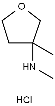 3-Furanamine, tetrahydro-N,3-dimethyl-, hydrochloride (1:1) Structure