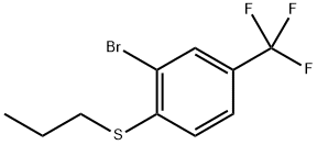 (2-bromo-4-(trifluoromethyl)phenyl)(propyl)sulfane Structure