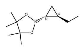 rel-2-((1R,2R)-2-Ethylcyclopropyl)-4,4,5,5-tetramethyl-1,3,2-dioxaborolane Structure