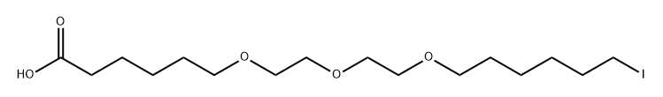 6-(2-(2-((6-Iodohexyl)oxy)ethoxy)ethoxy)hexanoic acid Structure