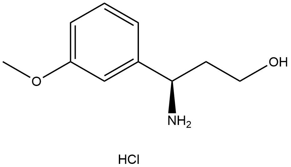 (R)-3-amino-3-(3-methoxyphenyl)propan-1-ol hydrochloride 구조식 이미지