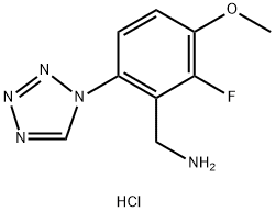 (2-fluoro-3-methoxy-6-(1H-tetrazol-1-yl)phenyl)methanamine Structure