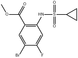 Methyl 5-bromo-2-(cyclopropylsulfonyl)amino-4-fluorobenzoate Structure