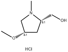 ((2S,4S)-4-Methoxy-1-methylpyrrolidin-2-yl)methanol hydrochloride Structure