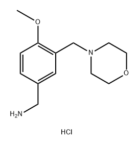 {4-methoxy-3-[(morpholin-4-yl)methyl]phenyl}methanamine dihydrochloride Structure