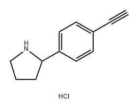 2-(4-ethynylphenyl)pyrrolidine hydrochloride Structure