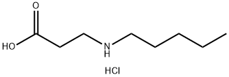 β-Alanine, N-pentyl-, hydrochloride (1:1) 구조식 이미지