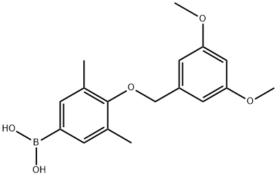 3,5-Dimethyl-4-(3',5'-dimethoxybenzyloxy)phenylboronic acid Structure