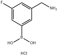 3-(Aminomethyl)-5-fluorophenylboronic acid hydrochloride Structure