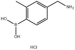 [4-(Aminomethyl)-2-methylphenyl]boronic acid hydrochloride 구조식 이미지