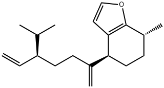 (4S,7R)-4,5,6,7-Tetrahydro-7-methyl-4-[(4R)-1-methylene-4-(1-methylethyl)-5-hexen-1-yl]benzofuran Structure