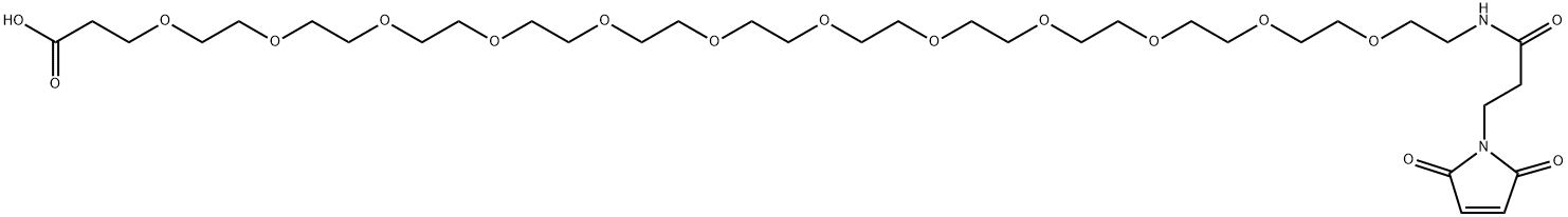 Mal-amido-PEG12-acid Structure