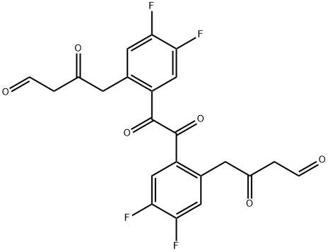 4,4'-(oxalylbis(4,5-difluoro-2,1-phenylene))bis(3-oxobutanal) Structure