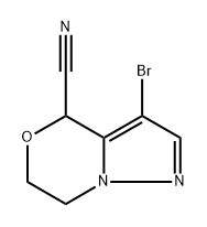 3-bromo-6,7-dihydro-4H-pyrazolo[5,1-c][1,4]oxazine-4-carbonitrile Structure