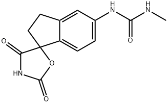 1-(2',4'-dioxo-2,3-dihydrospiro[indene-1,5'-oxazolidin]-5-yl)-3-methylurea Structure