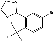 2-[5-Bromo-2-(trifluoromethyl)phenyl]-1,3-dioxolane Structure