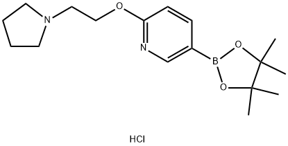 2-(2-Pyrrolidin-1-yl-ethoxy)-pyridine-5-boronic acid picol ester hydrochloride 구조식 이미지