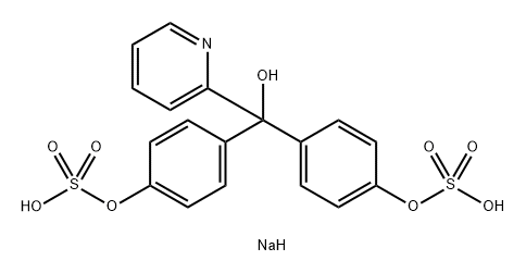 2-Pyridinemethanol, α,α-bis[4-(sulfooxy)phenyl]-, sodium salt (1:2) 구조식 이미지