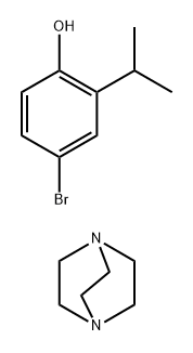 Phenol, 4-bromo-2-(1-methylethyl)-, compd. with 1,4-diazabicyclo[2.2.2]octane (2:1) Structure