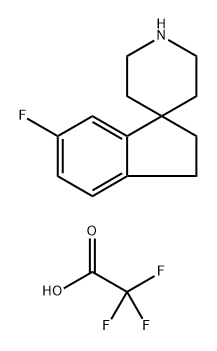 6-Fluoro-2,3-dihydrospiro[1H-indene-1,4'-piperidine] trifluoroacetate Structure