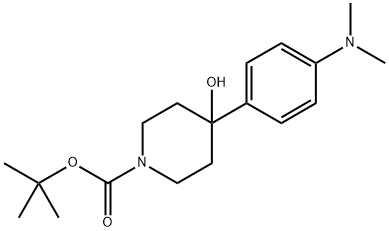 tert-butyl 4-(4-(dimethylamino)phenyl)-4-hydroxypiperidine-1-carboxylate Structure