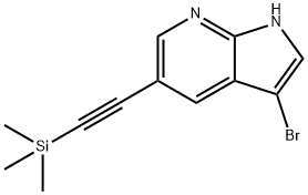 3-Bromo-5-trimethylsilanylethynyl-1H-pyrrolo[2,3-b]pyridine Structure