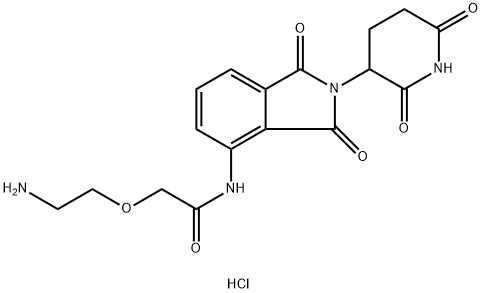 Acetamide, 2-(2-aminoethoxy)-N-[2-(2,6-dioxo-3-piperidinyl)-2,3-dihydro-1,3-dioxo-1H-isoindol-4-yl]-, hydrochloride (1:1) Structure