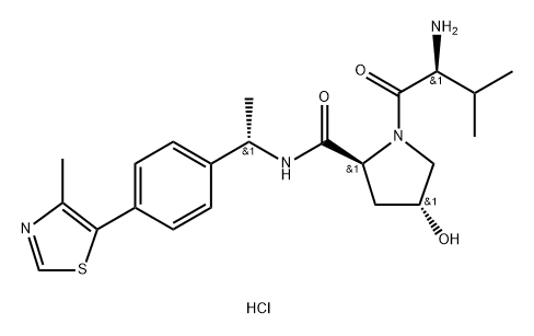 (2S,4R)-1-((S)-2-amino-3-methylbutanoyl)-4-hydroxy-N-((S)-1-(4-(4-methylthiazol-5-yl)phenyl)ethyl)pyrrolidine-2-carboxamide Structure