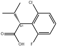 (R)-2-(2-chloro-6-fluorophenyl)-3-methylbutanoicacid Structure