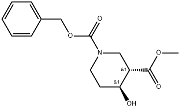 3-Methyl 1-(phenylmethyl) (3S,4S)-4-hydroxy-1,3-piperidinedicarboxylate 구조식 이미지