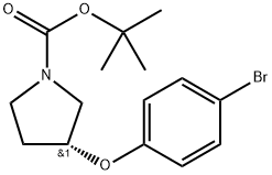 tert-Butyl (R)-3-(4-bromophenoxy)pyrrolidine-1-carboxylate Structure