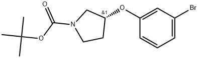 tert-butyl (R)-3-(3-bromophenoxy)pyrrolidine-1-carboxylate Structure