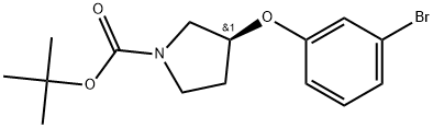 tert-butyl (S)-3-(3-bromophenoxy)pyrrolidine-1-carboxylate Structure