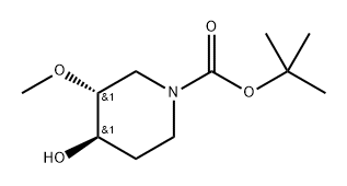 tert-butyl (3R,4R)-4-hydroxy-3-methoxy-piperidine-1-carboxylate 구조식 이미지