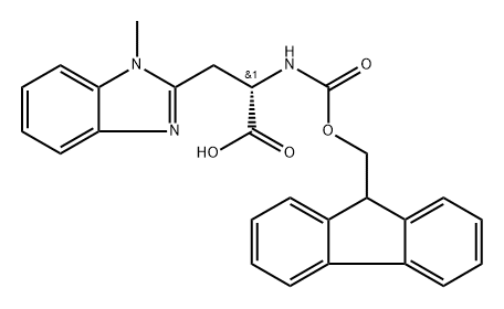 N-α-(9-Fluorenylmethoxycarbonyl)-3-(1-methylbenzimidazol-2-yl)-L-alanine Structure