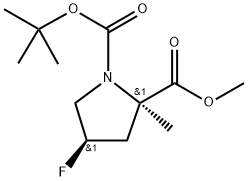 1-(tert-butyl) 2-methyl (2R,4R)-4-fluoro-2-methylpyrrolidine-1,2-dicarboxylate Structure