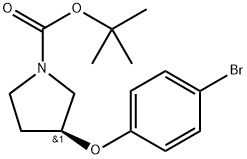 tert-butyl (3S)-3-(4-bromophenoxy)pyrrolidine-1-carboxylate 구조식 이미지