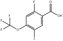 2-Fluoro-5-iodo-4-(trifluoromethoxy)benzoic acid Structure