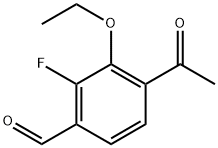 4-acetyl-3-ethoxy-2-fluorobenzaldehyde Structure