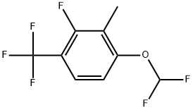 1-(Difluoromethoxy)-3-fluoro-2-methyl-4-(trifluoromethyl)benzene Structure